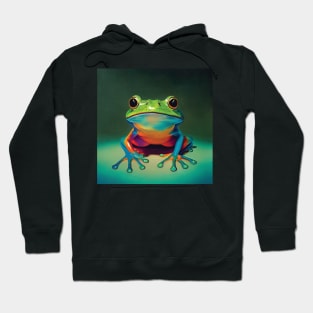 Colourful Tree Frog Art Hoodie